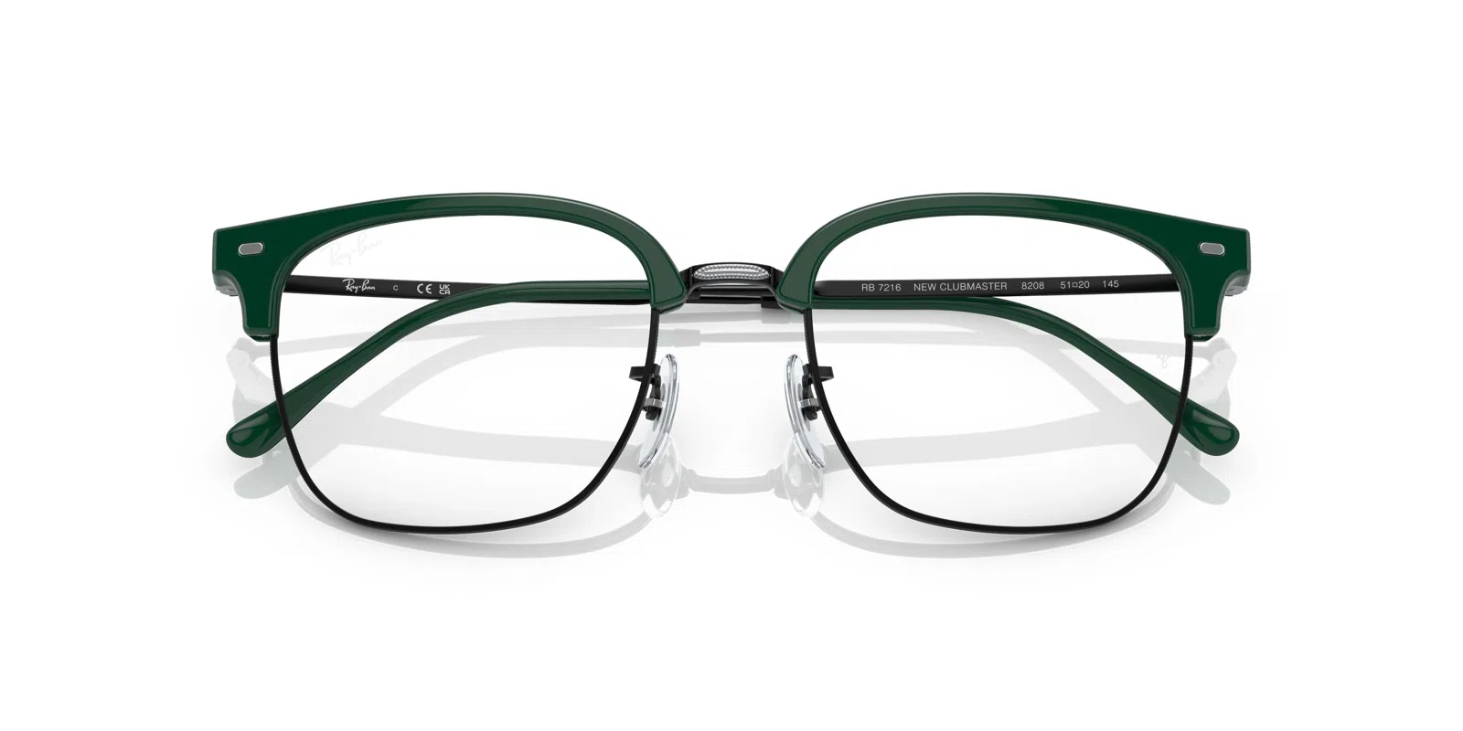 Ray-Ban New Clubmaster 7216 Eyeglasses - Blue On Gunmetal - view 61